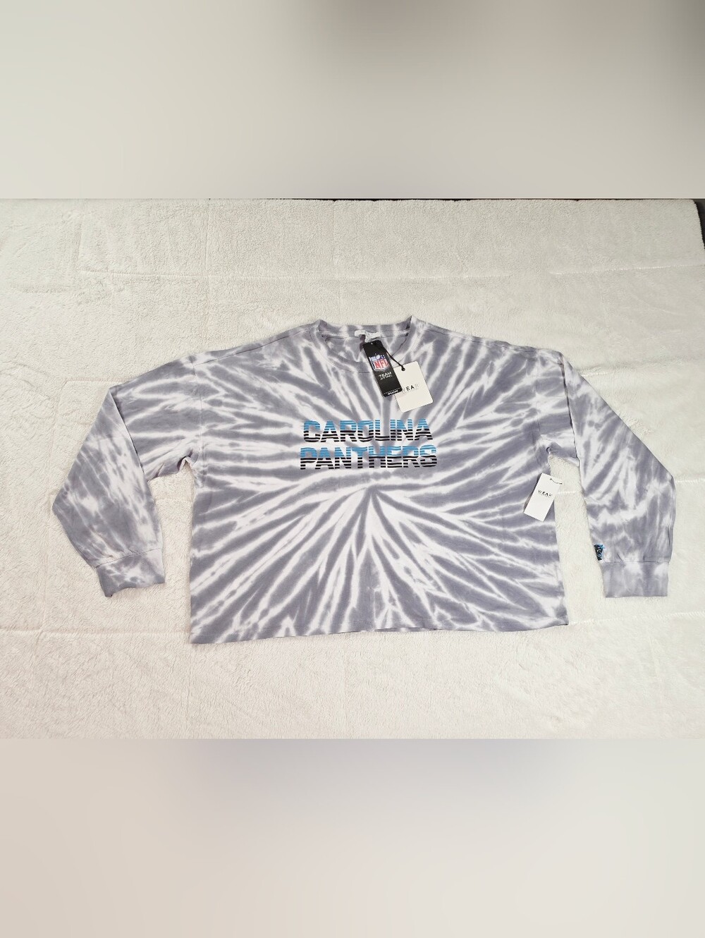 Carolina Panthers Women's Tie-Dye Long Sleeve Tee - Gray(ST1-14)